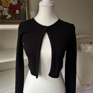 Black button cardigan